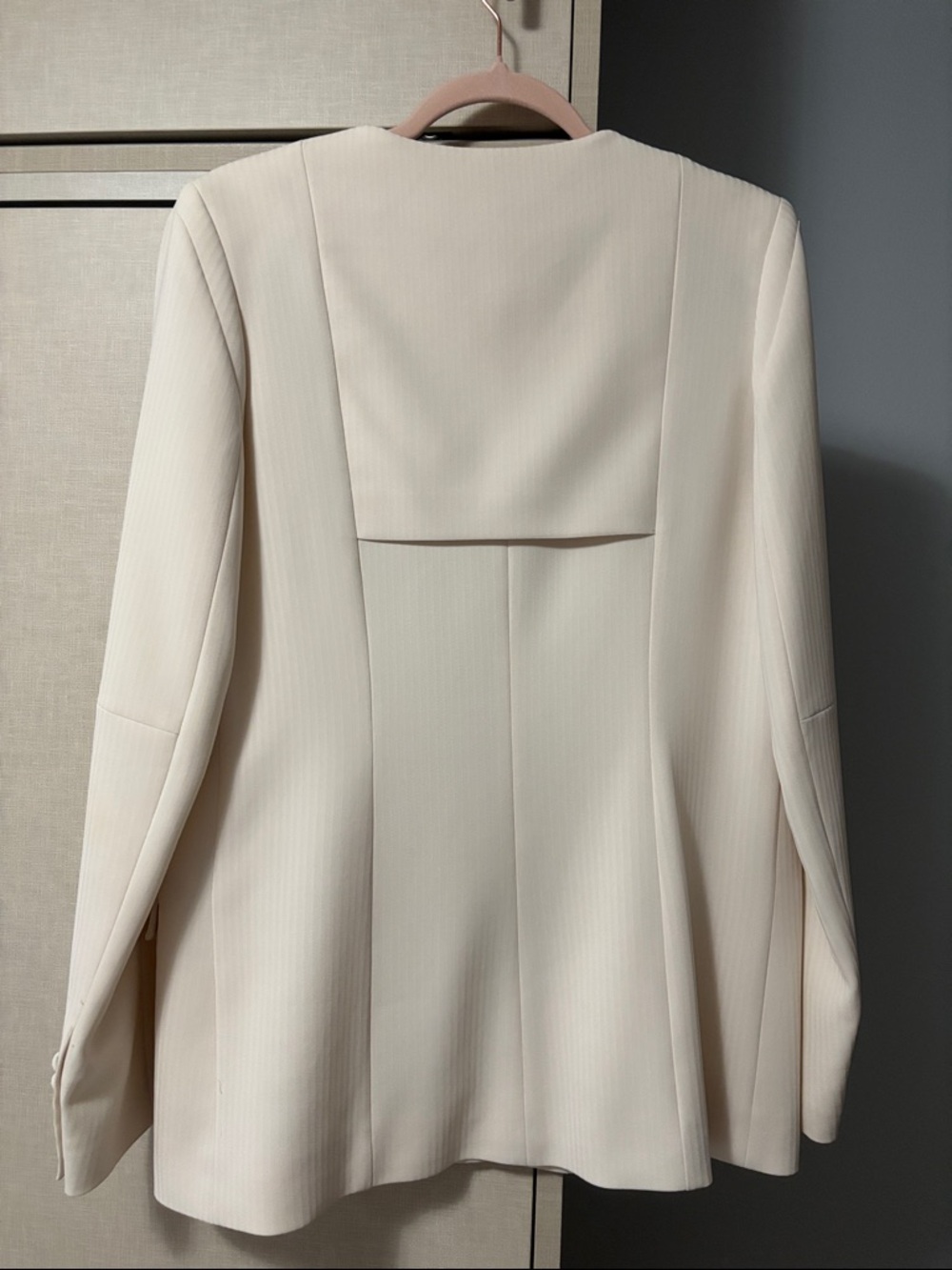 Hoss Intropia made in Spain Women's Cream Single-Button Blazer - Picture 6 of 7